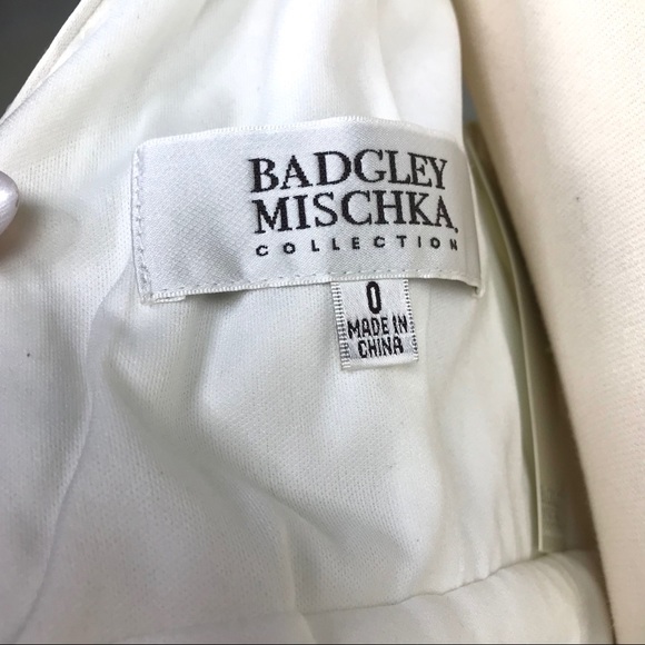 BHLDN Ivory Badgley Mischka Glitz Sequin Wedding Gown Size 0 Sleeveless Lined - Picture 14 of 14